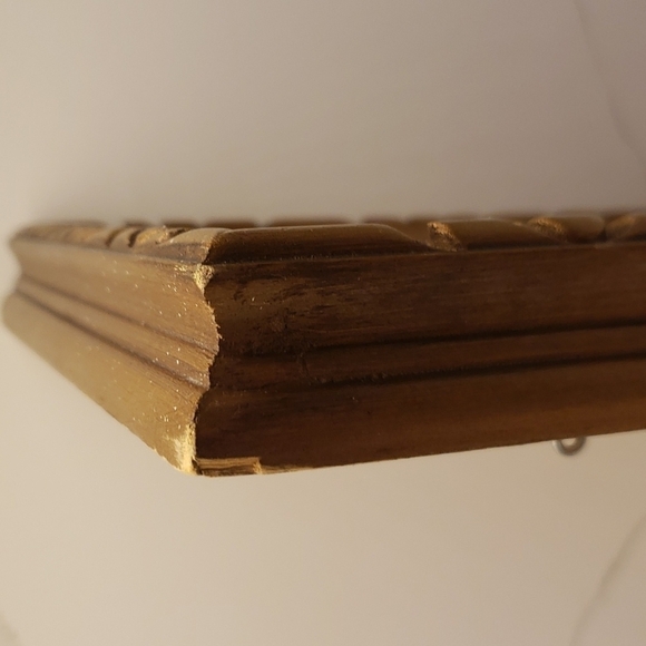 VINTAGE Handmade Framed Crucifix flowers croched hooked Frame Size 12" x 9.25" - Picture 6 of 6